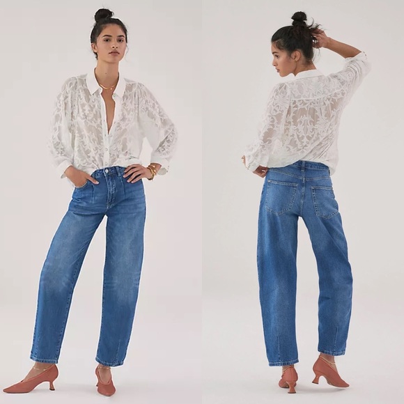 Anthropologie Pilcro The Breaker Tapered Straight Leg Relaxed Jean